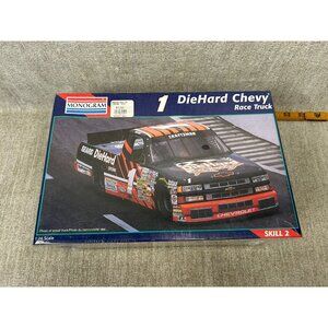 MONOGRAM #1 DIEHARD CHEVY RACE TRUCK 1/24 MODEL KIT 2474. NEW FACTORY SEALED.
